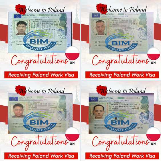 Approved Polish visas obtained by applicants